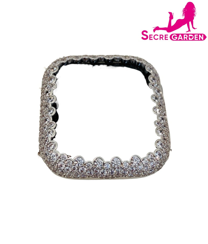 Introducing the Silver Diamond Apple Watch Bezel Cover - Bling Series 2-9