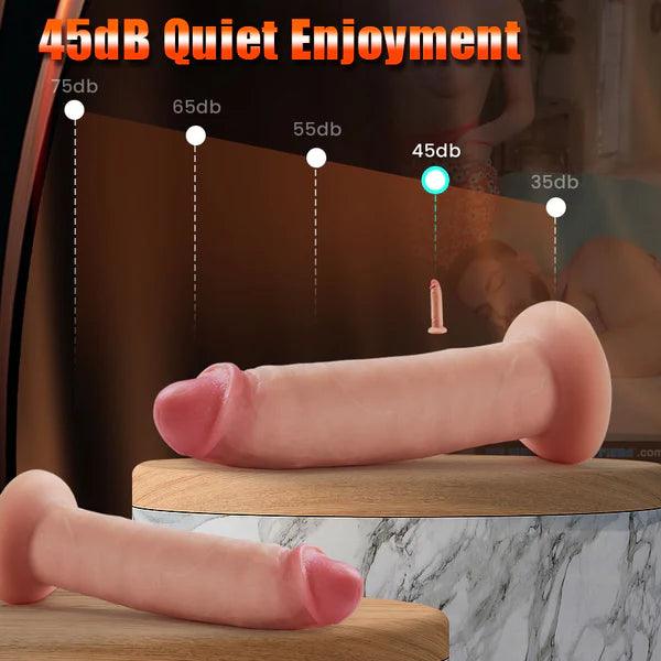 Dva Fully Foreskin 10 Vibrations 7 Adjustable Frequencies Dildo with Suction Cup Base 7.36 Inches - Secret Garden