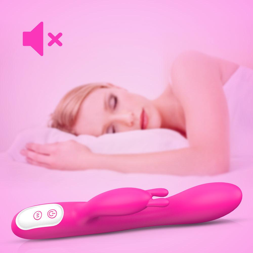 Double silicone female masturbation adult erotic toys female heated flirting rabbit vibration - Secret Garden