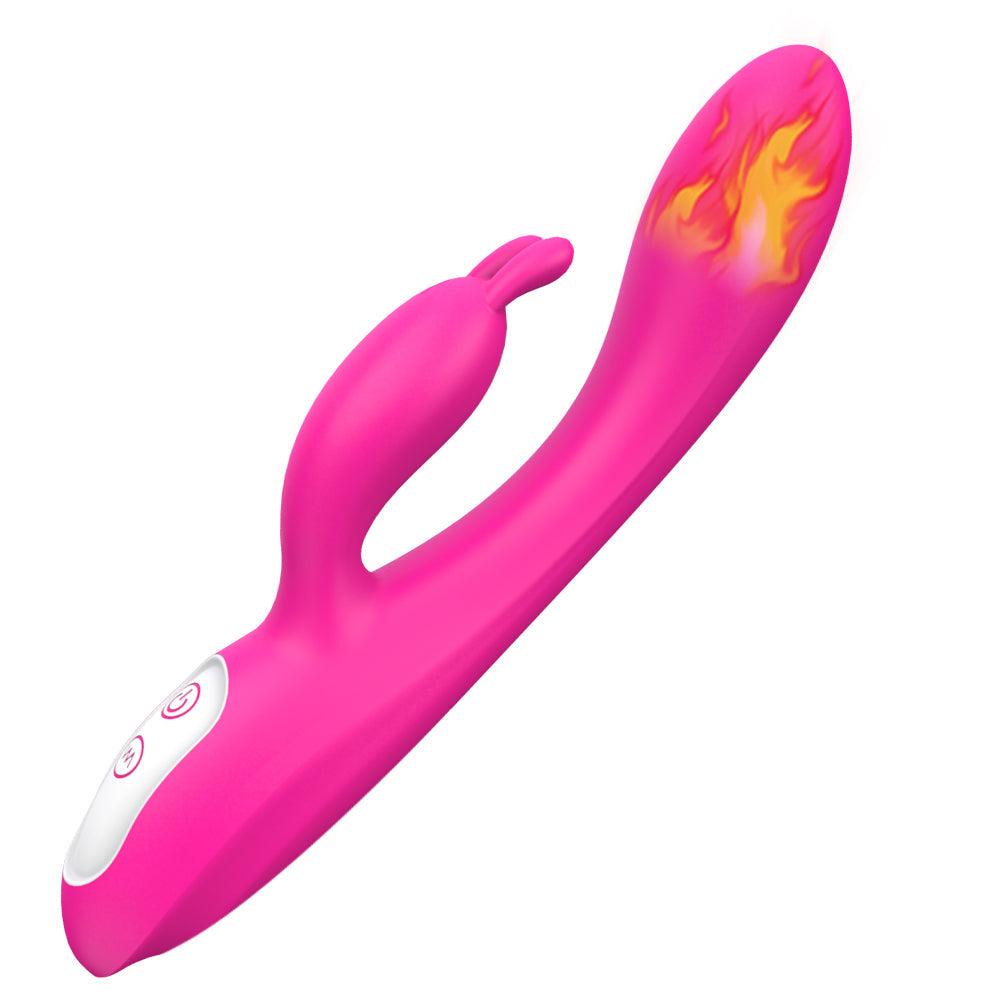 Double silicone female masturbation adult erotic toys female heated flirting rabbit vibration - Secret Garden