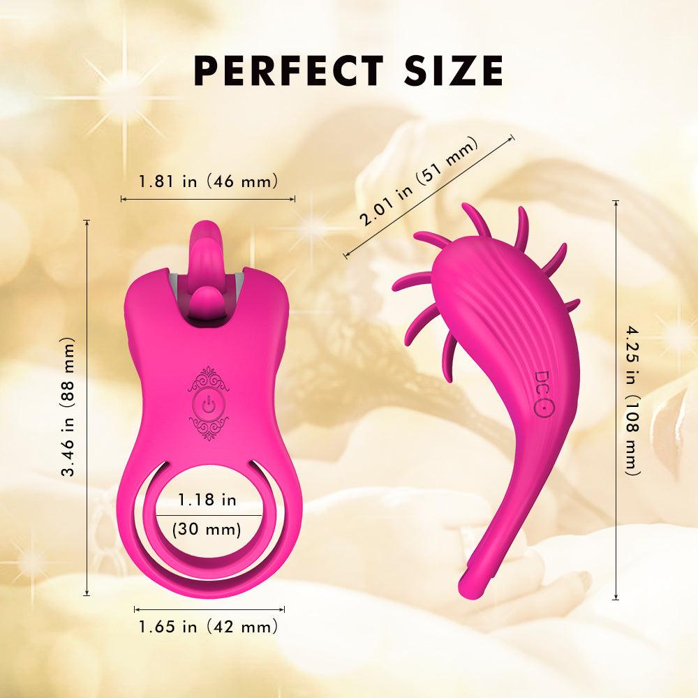 Cum locking ring male live tongue licking vibrating ring penis massager - Secret Garden