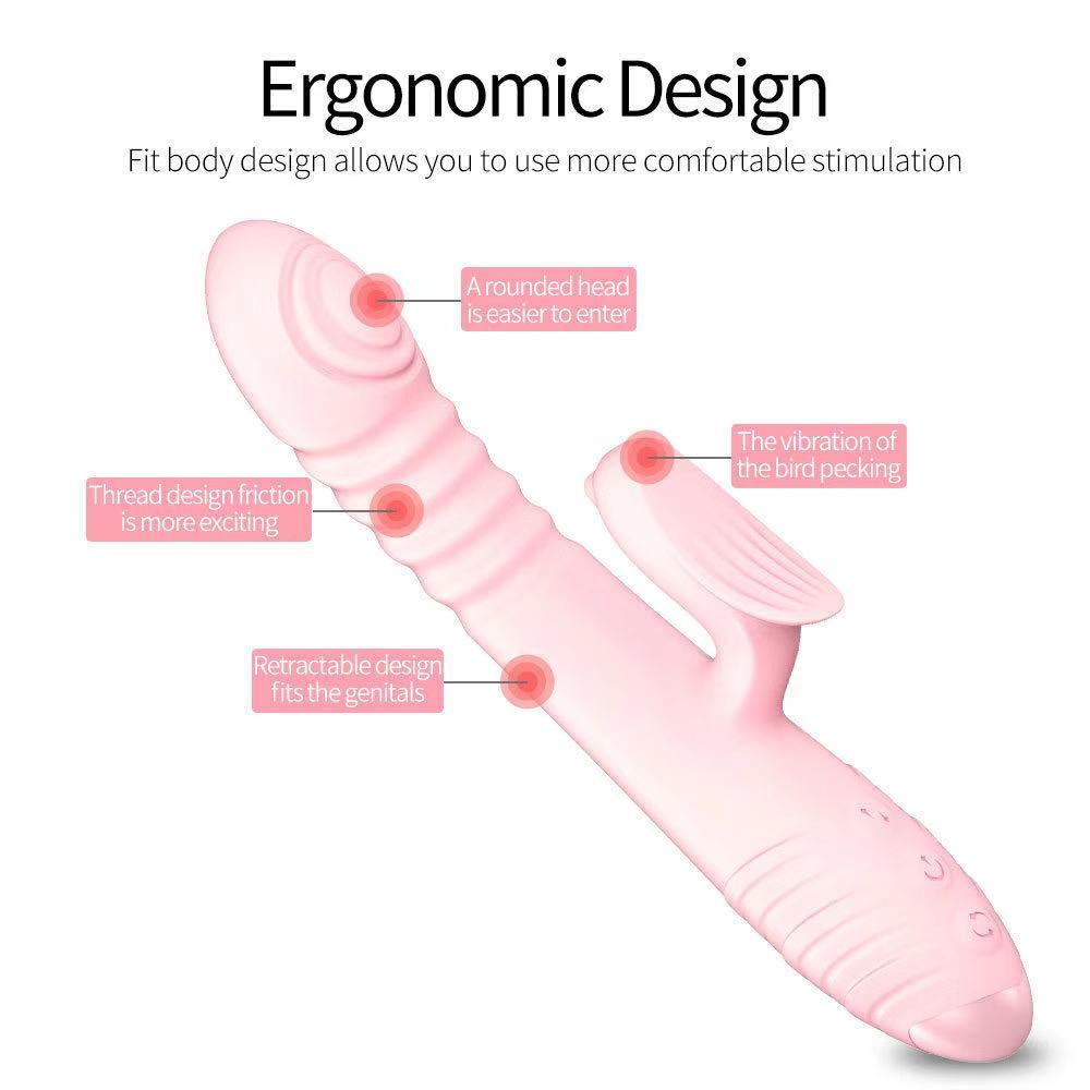 Retractable beat vibrator female masturbation apparatus heated charging vibrator - Secret Garden