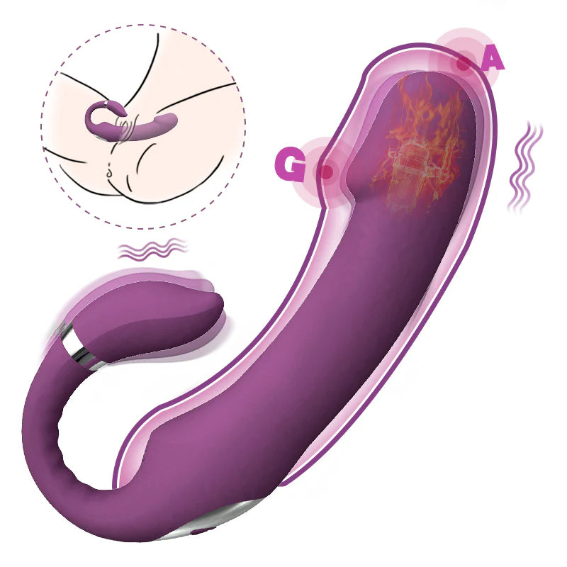 Pulling Heating Vibrator Multi-point Stimulation 10 Vibrations Pulling