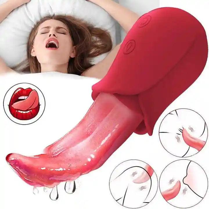 Realistic Vibrating Tongue Vibrator G-spot Vagina Stimulator Female Masturbator Nipple Massager Erotic Sex Toys for Couple - Secret Garden