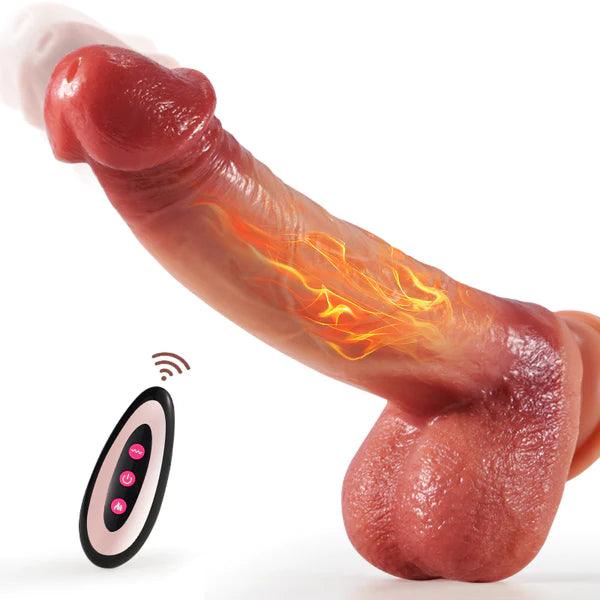 MASK Bloodshot 9 Vibrating 3 Thrusting Swinging Heating Lifelike Dildo 8.66 Inch - Secret Garden