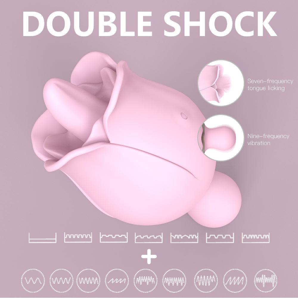 Rose Erotic Tongue Stretching Egg Jumper Female Outdoor Portable Rechargeable Egg Jumper Masturbator - Secret Garden