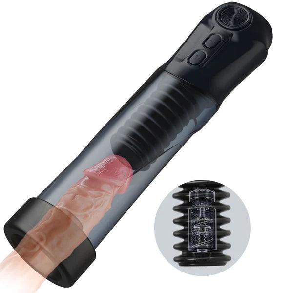 Cupsland 7 Vibrating 3 Sucking Enhance Erection and Masturbation 2 in 1 Penis Pump - Secret Garden