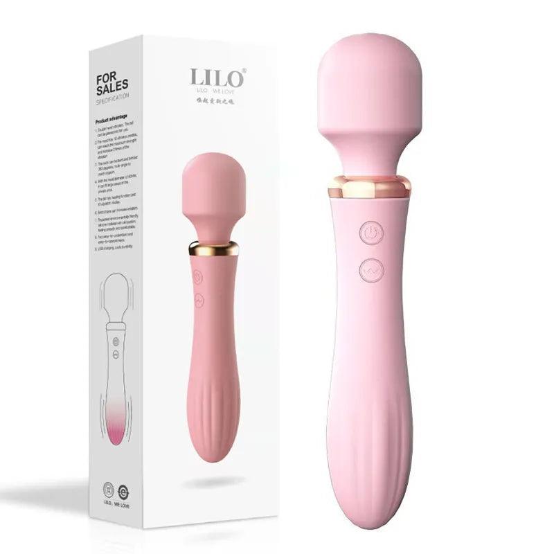 Heated Dual Venus G-Spot Clitoris AV Dildo Vibrators for Women Sex Toys Adult Products - Secret Garden