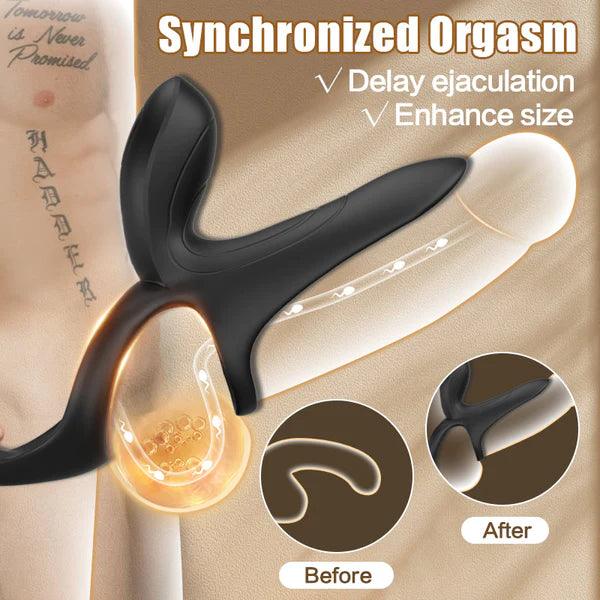 Sonic - 9 Vibration Penis Ring for Perineum C-spot and G-spot 3 in 1 Stimulation - Secret Garden