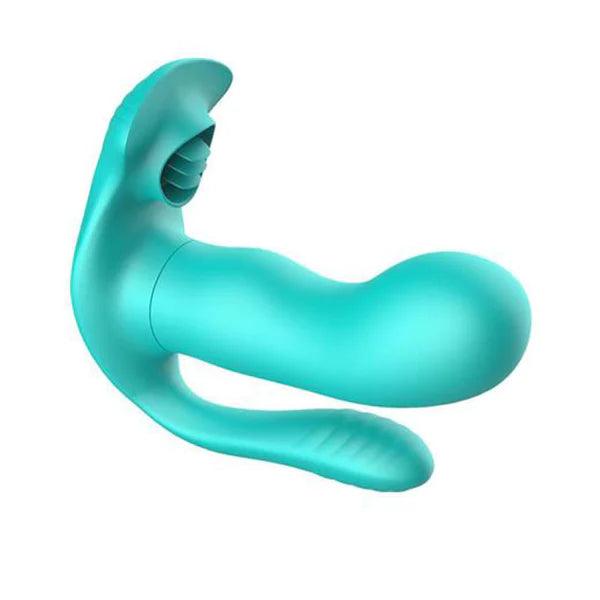 3 In 1 9 Modes Tongues Remote Control Wearable Anal Vibrators - Secret Garden