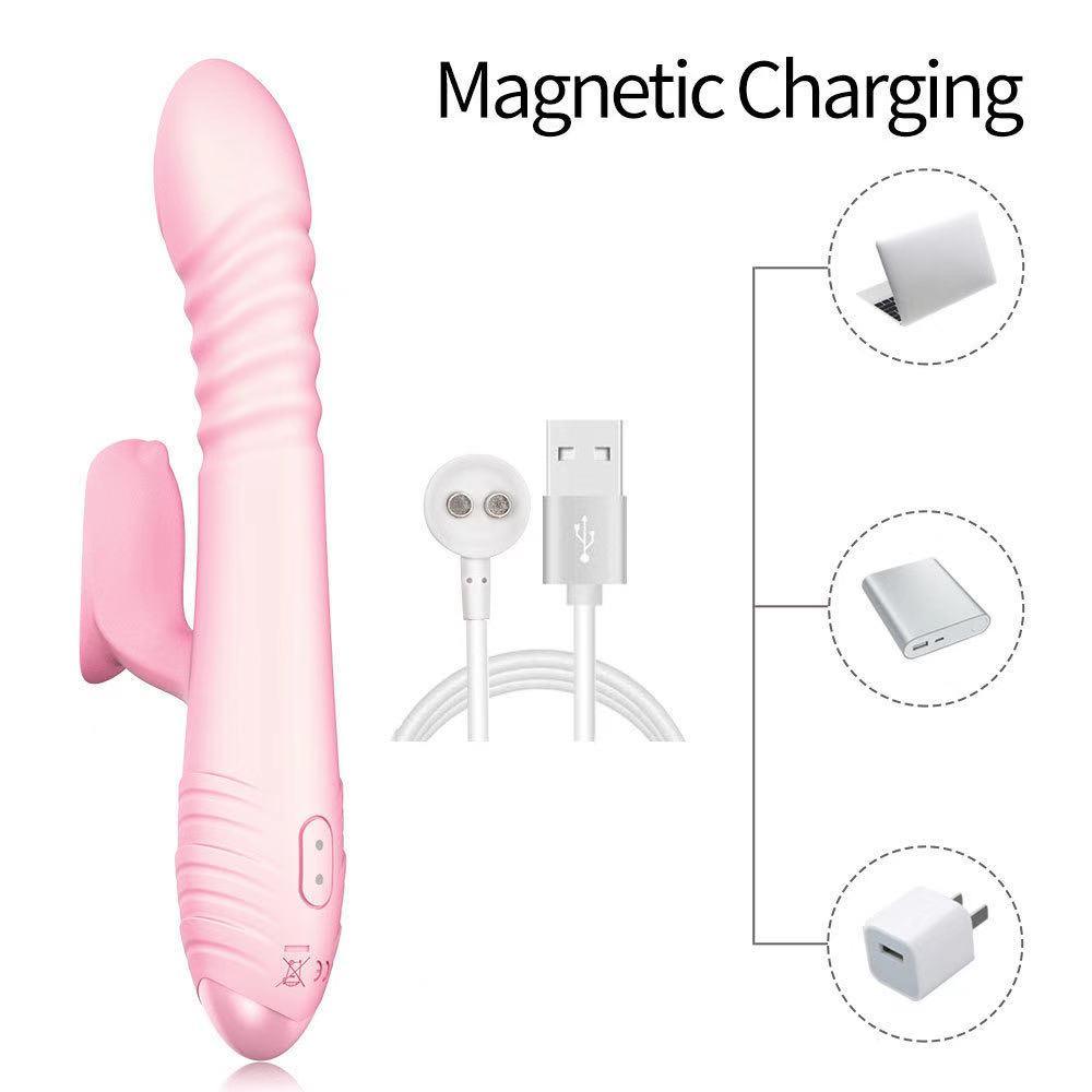 Retractable beat vibrator female masturbation apparatus heated charging vibrator - Secret Garden