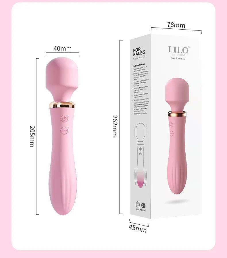 Heated Dual Venus G-Spot Clitoris AV Dildo Vibrators for Women Sex Toys Adult Products - Secret Garden