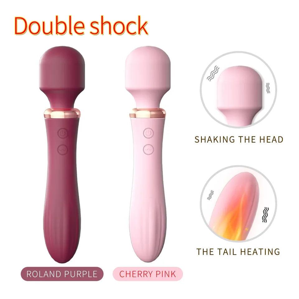 Heated Dual Venus G-Spot Clitoris AV Dildo Vibrators for Women Sex Toys Adult Products - Secret Garden