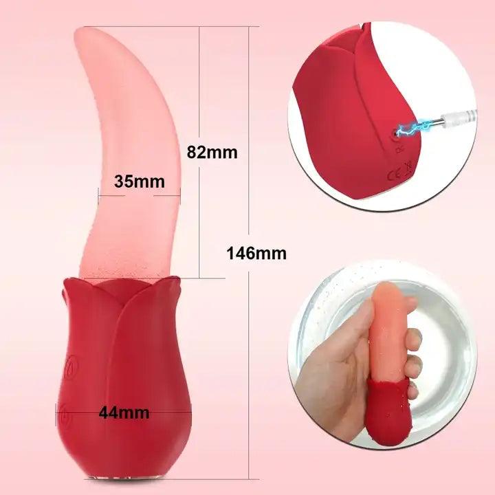 Realistic Vibrating Tongue Vibrator G-spot Vagina Stimulator Female Masturbator Nipple Massager Erotic Sex Toys for Couple - Secret Garden