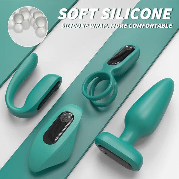 Secret Garden 9 Vibration Sex Toys 4 Pieces Set for Couple with Remote Control - Secret Garden