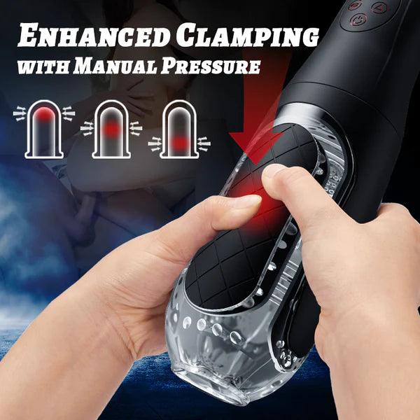 Pressure Plate Removable Sucking Vibrating Handheld Masturbation Cup - Secret Garden