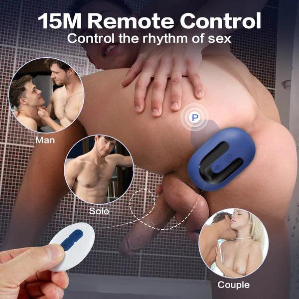 Ryza - 10 Tapping 10 vibrating Anal Therapy Toy with Remote Control - Secret Garden