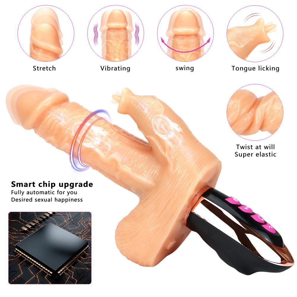 Tidal blowout electric telescopic swinging simulation dildo heated tongue dildo masturbator - Secret Garden