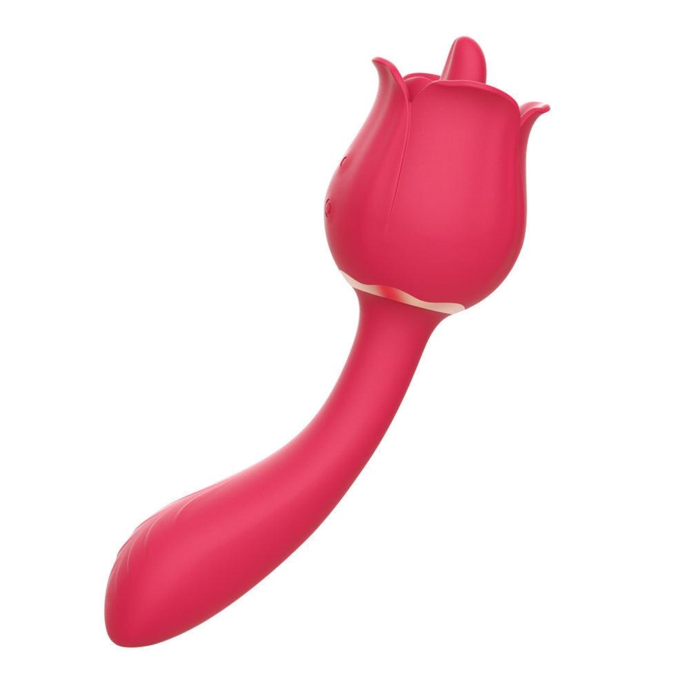 Rose Vibrator with Handle for Women - Secret Garden