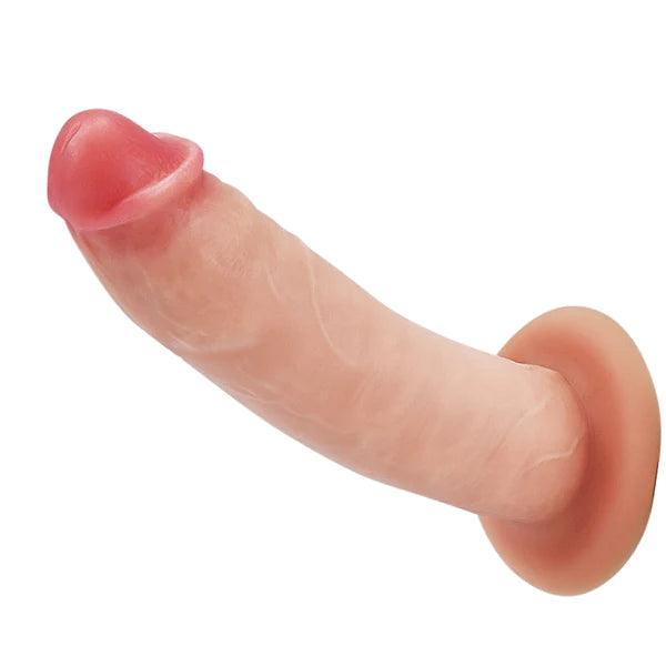 Dva Fully Foreskin 10 Vibrations 7 Adjustable Frequencies Dildo with Suction Cup Base 7.36 Inches - Secret Garden