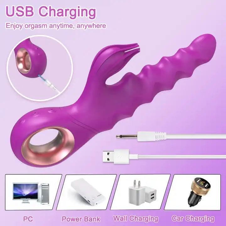 Desiree Rabbit Vibrator -Smart Heating- USB - Secret Garden