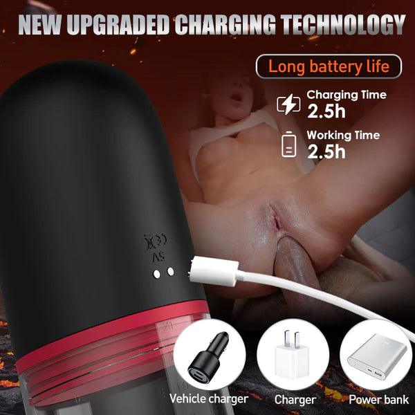 9 Vibrating 9 Sucking Transparent Penis Enlargement Pump - Secret Garden