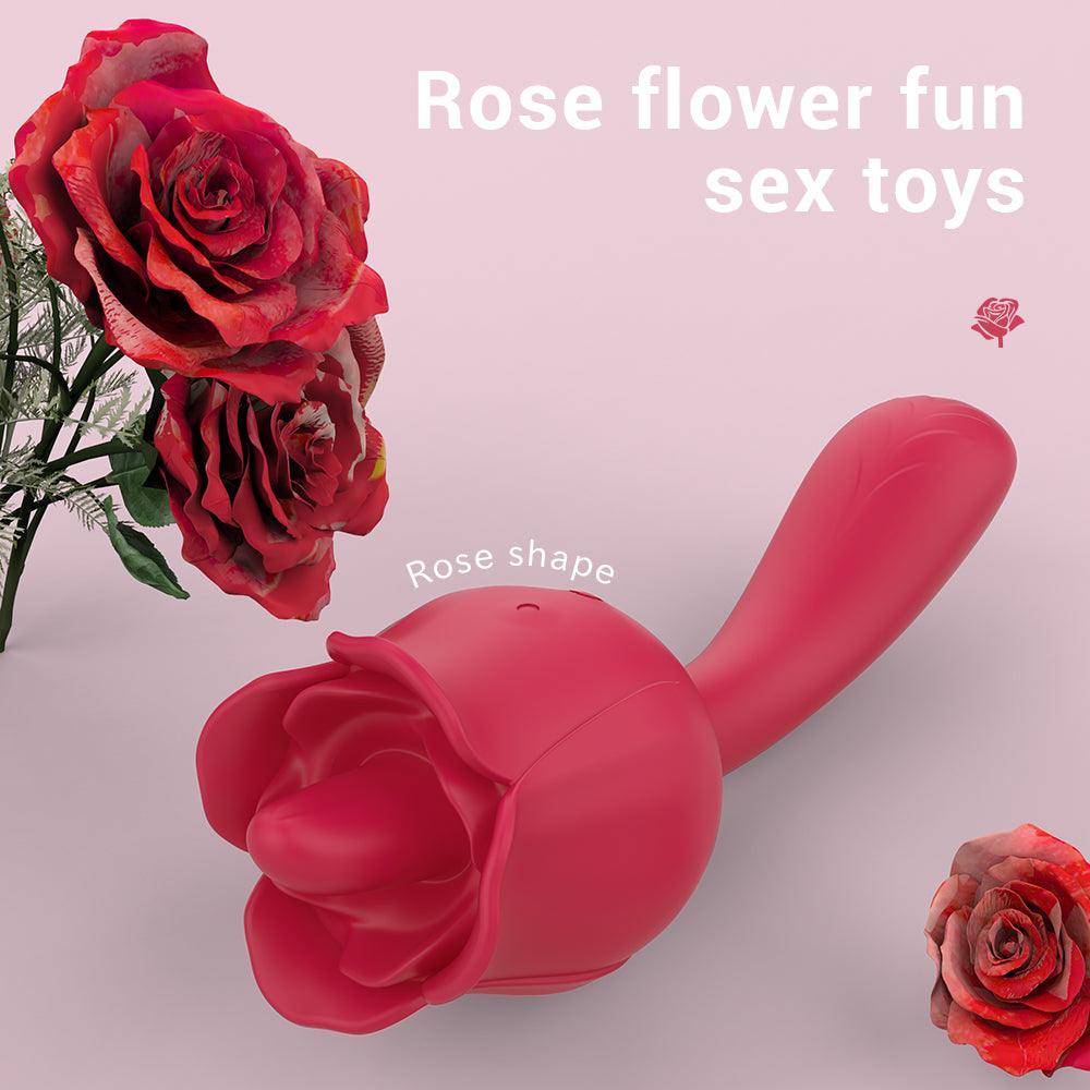 Rose Vibrator with Handle for Women - Secret Garden