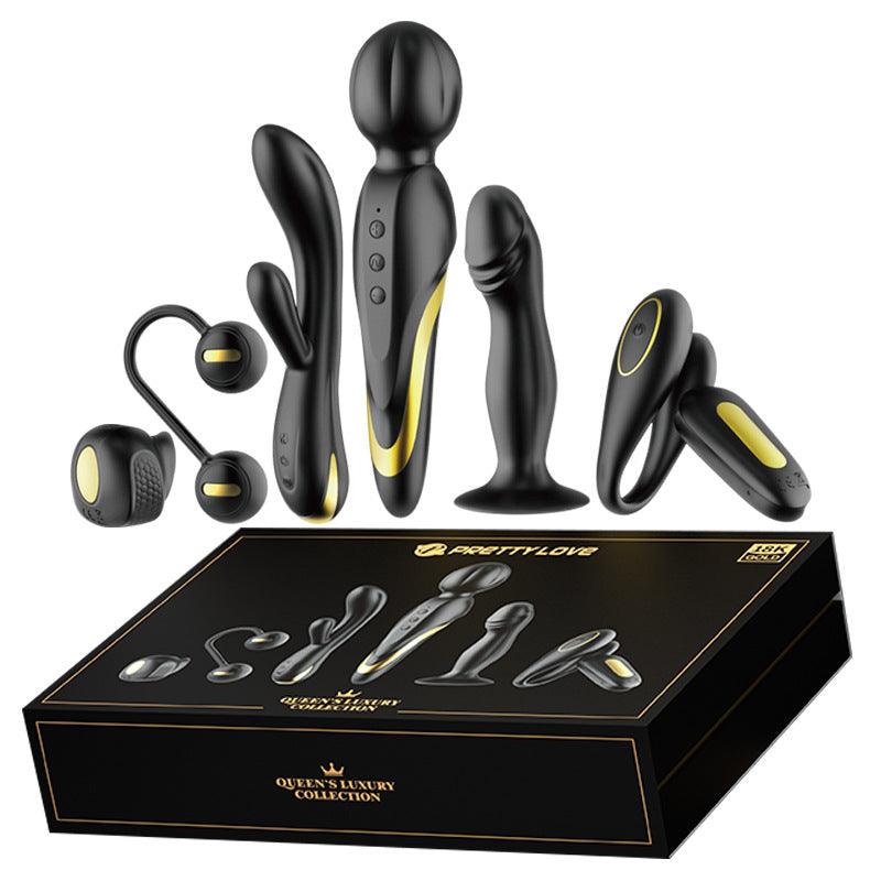 Silicone Gold Plated Kit - Contains 12 Products - Vibrating - Sucking - Remote Control - Secret Garden