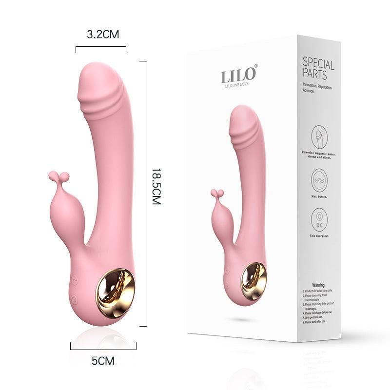 Modern Latest Female Waterproof Silicone 10-Segment Inverter Dual Vibration Dildo - Secret Garden