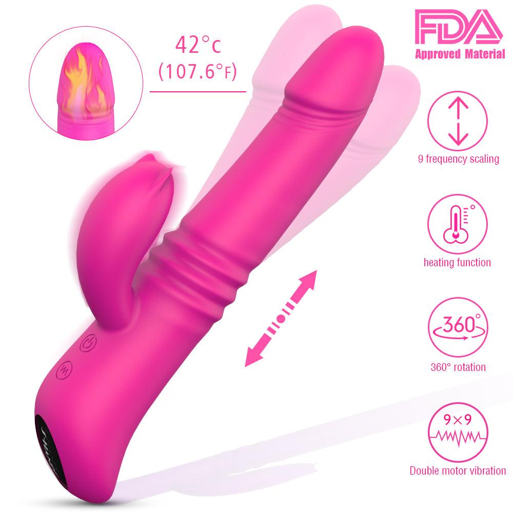 Pendulum Retractable Stick Female Heated Vibrator AV Stick Adult Erotic Products - Secret Garden