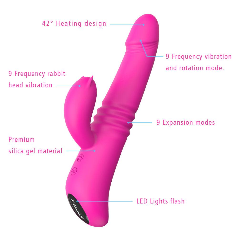 Pendulum Retractable Stick Female Heated Vibrator AV Stick Adult Erotic Products - Secret Garden