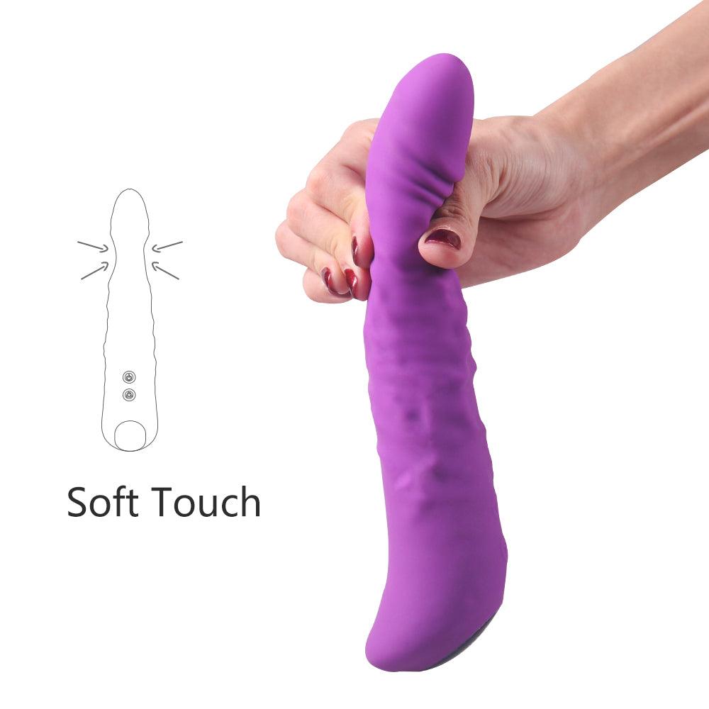 Medical Silicone Dildo Women's Threaded Vibrator Soft Large Size Long Lasting Waterproof Silent Lightweight Lesbian - Secret Garden