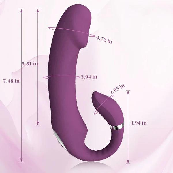 3 IN 1 Heating Purple Vibrator Clit Rubbing Massager - Secret Garden