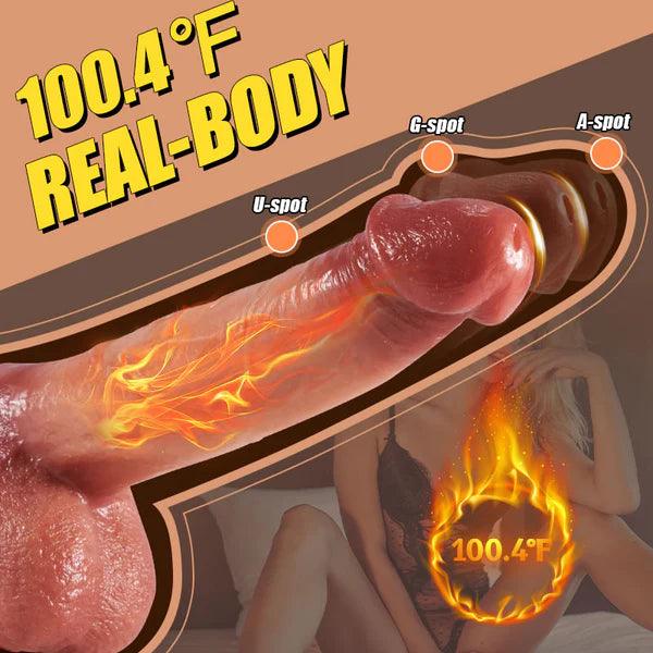 MASK Bloodshot 9 Vibrating 3 Thrusting Swinging Heating Lifelike Dildo 8.66 Inch - Secret Garden