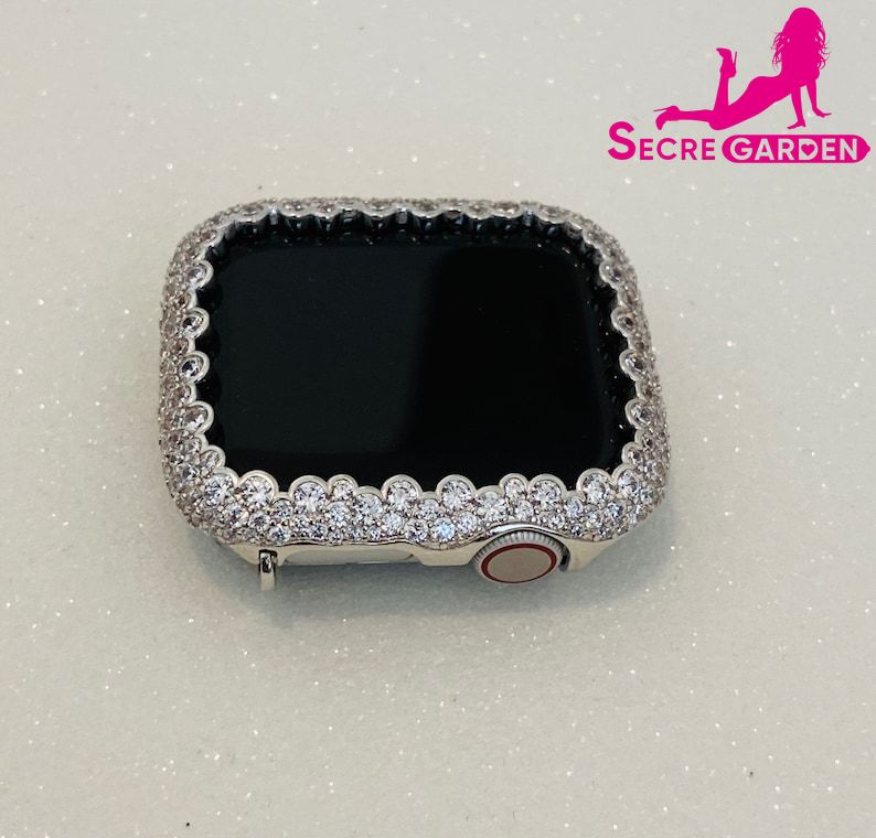 Introducing the Silver Diamond Apple Watch Bezel Cover - Bling Series 2-9